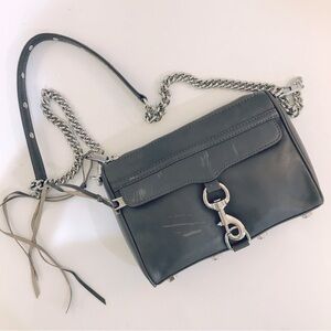 Rebecca Minkoff  Dark Gray with Silver Mini Mac